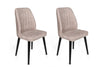 Set di 2 sedie da pranzo in velluto Alfa 469-V2 Crema