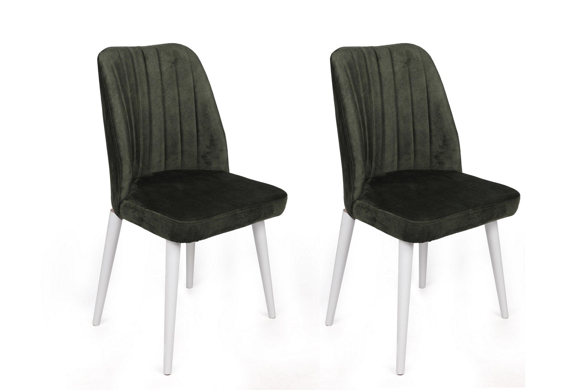 Set di 2 sedie da pranzo in velluto Alfa 492-V2 Verde