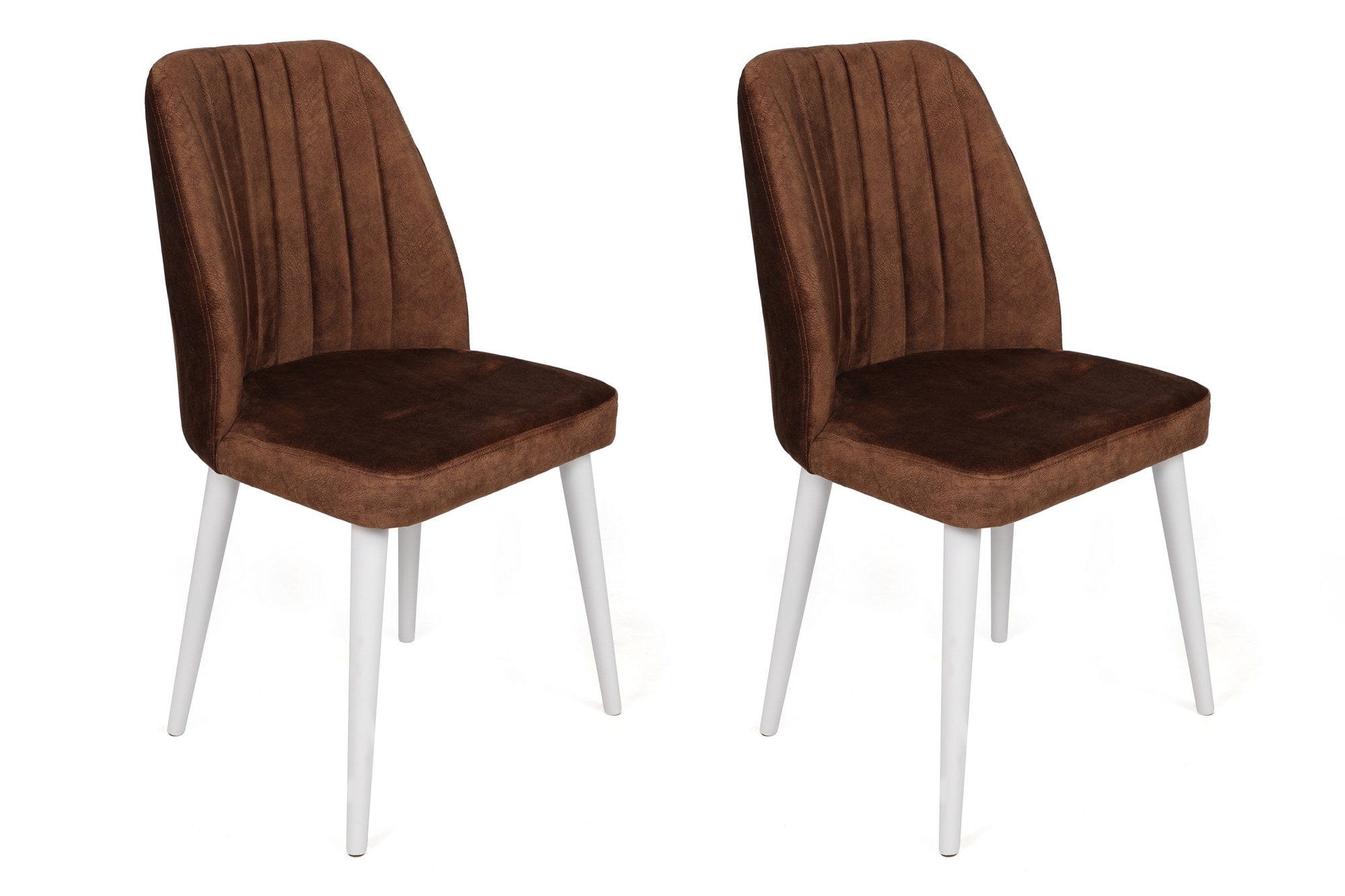 Set di 2 sedie da pranzo in velluto Alfa 496-V2 Marrone