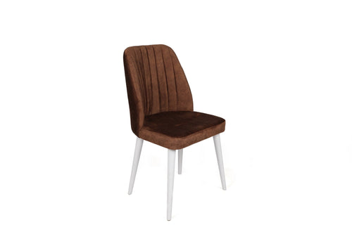 Set di 2 sedie da pranzo in velluto Alfa 496-V2 Marrone (1)