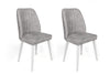 Set di 2 sedie da pranzo in velluto Alfa 498-V2 Grigio