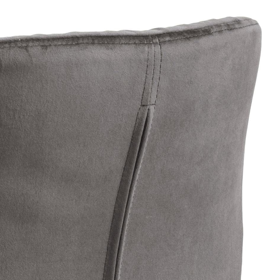 Set di 2 sedie da pranzo in velluto Batilda A-1 Capitone Grigio (4)
