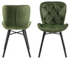 Set di 2 sedie da pranzo in velluto Batilda A-1 Capitone Verde (2)