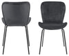 Set di 2 sedie da pranzo in velluto Batilda A-1 Grigio (1)