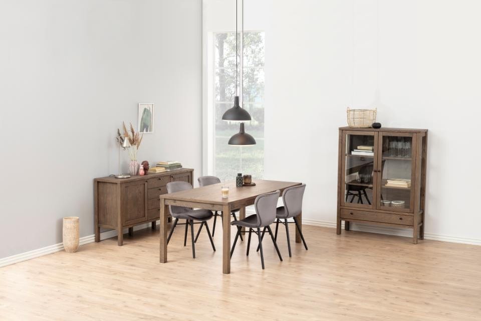 Set di 2 sedie da pranzo in velluto Batilda A-1 Grigio (2)