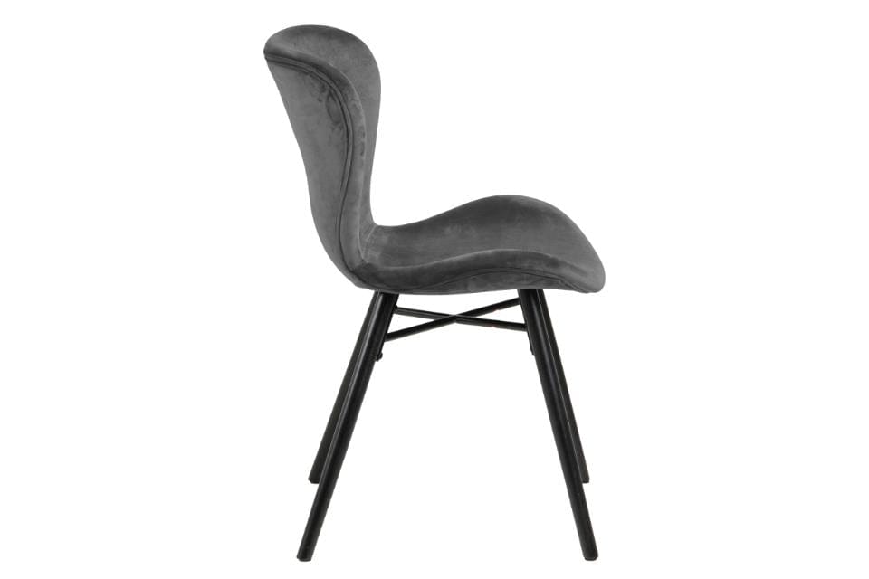 Set di 2 sedie da pranzo in velluto Batilda A-1 Grigio (4)