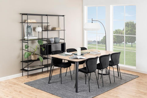 Set di 2 sedie da pranzo in velluto Batilda A-1 Nero (1)