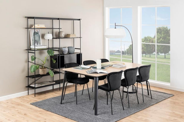 Set di 2 sedie da pranzo in velluto Batilda A-1 Nero (1)