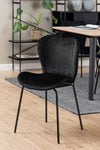 Set di 2 sedie da pranzo in velluto Batilda A-1 Nero (2)
