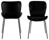 Set di 2 sedie da pranzo in velluto Batilda A-1 Nero (3)