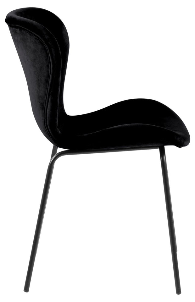 Set di 2 sedie da pranzo in velluto Batilda A-1 Nero (4)