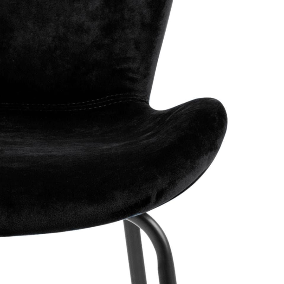 Set di 2 sedie da pranzo in velluto Batilda A-1 Nero (5)