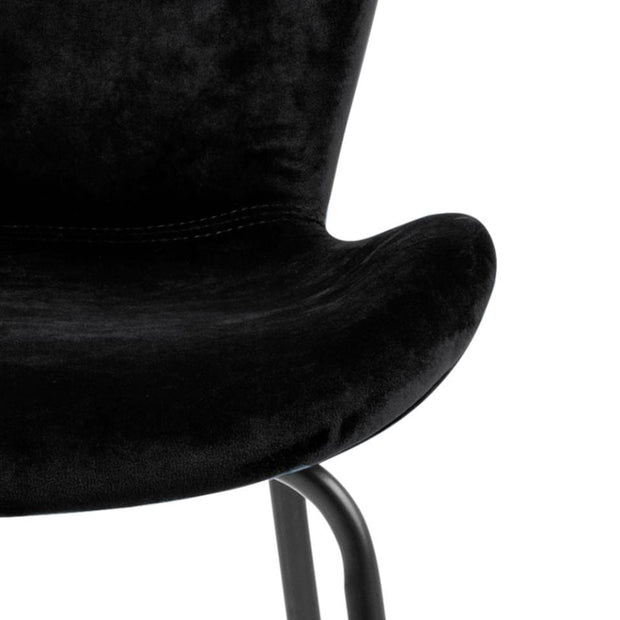 Set di 2 sedie da pranzo in velluto Batilda A-1 Nero (5)