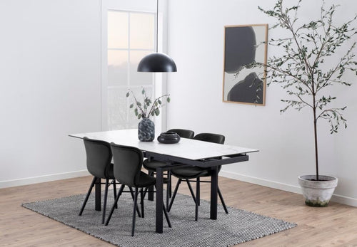 Set di 2 sedie da pranzo in velluto Batilda A-1 Nero (1)