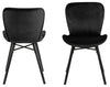 Set di 2 sedie da pranzo in velluto Batilda A-1 Nero (2)