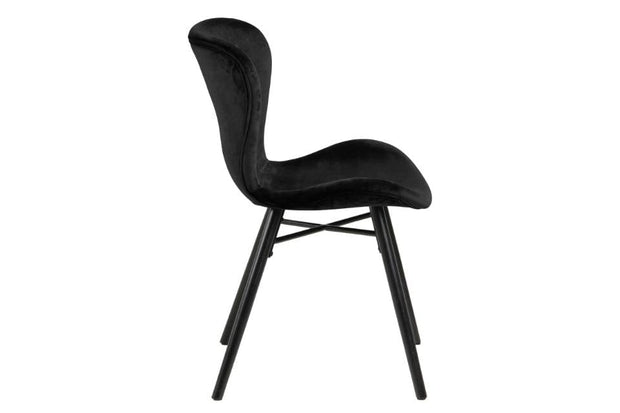 Set di 2 sedie da pranzo in velluto Batilda A-1 Nero (3)