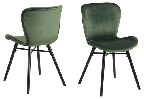 Set di 2 sedie da pranzo in velluto Batilda A-1 Verde