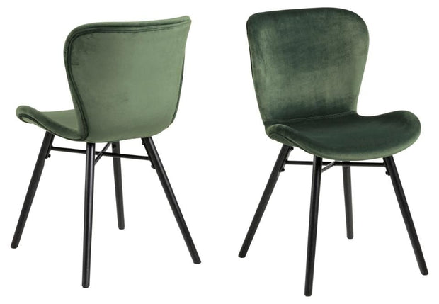 Set di 2 sedie da pranzo in velluto Batilda A-1 Verde