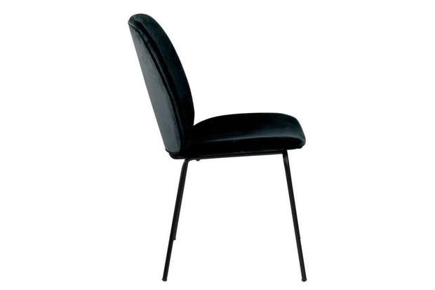 Set di 2 sedie da pranzo in velluto Carmen Nero (4)