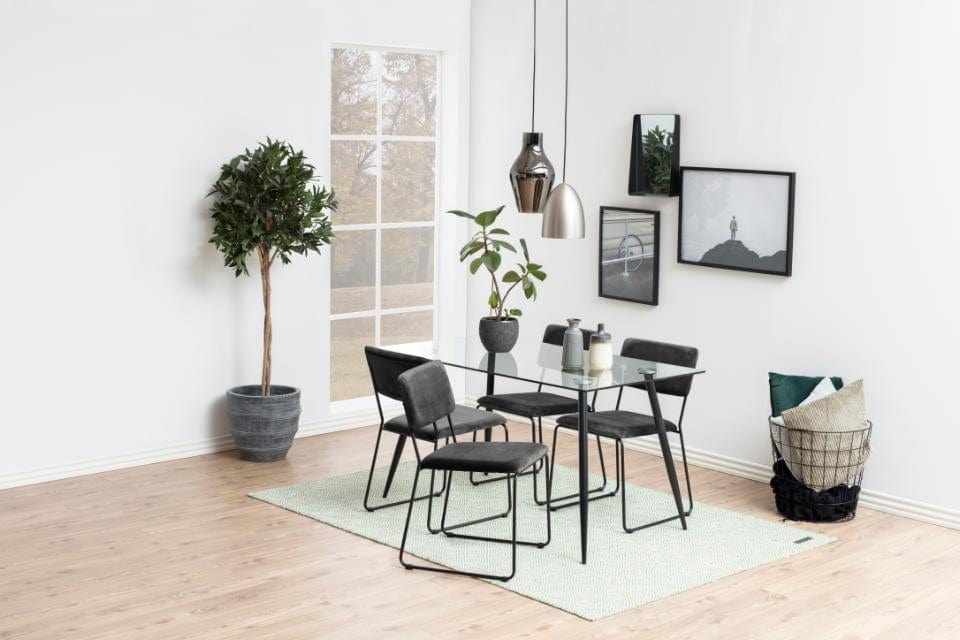 Set di 2 sedie da pranzo in velluto Cornelia Grigio (1)