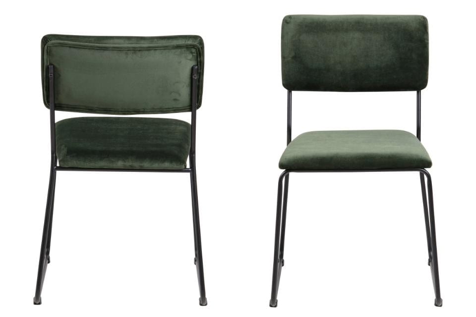 Set di 2 sedie da pranzo in velluto Cornelia Verde (3)