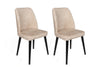 Set di 2 sedie da pranzo in velluto Dallas 520-V2 Beige