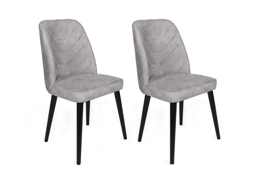 Set di 2 sedie da pranzo in velluto Dallas 524-V2 Grigio
