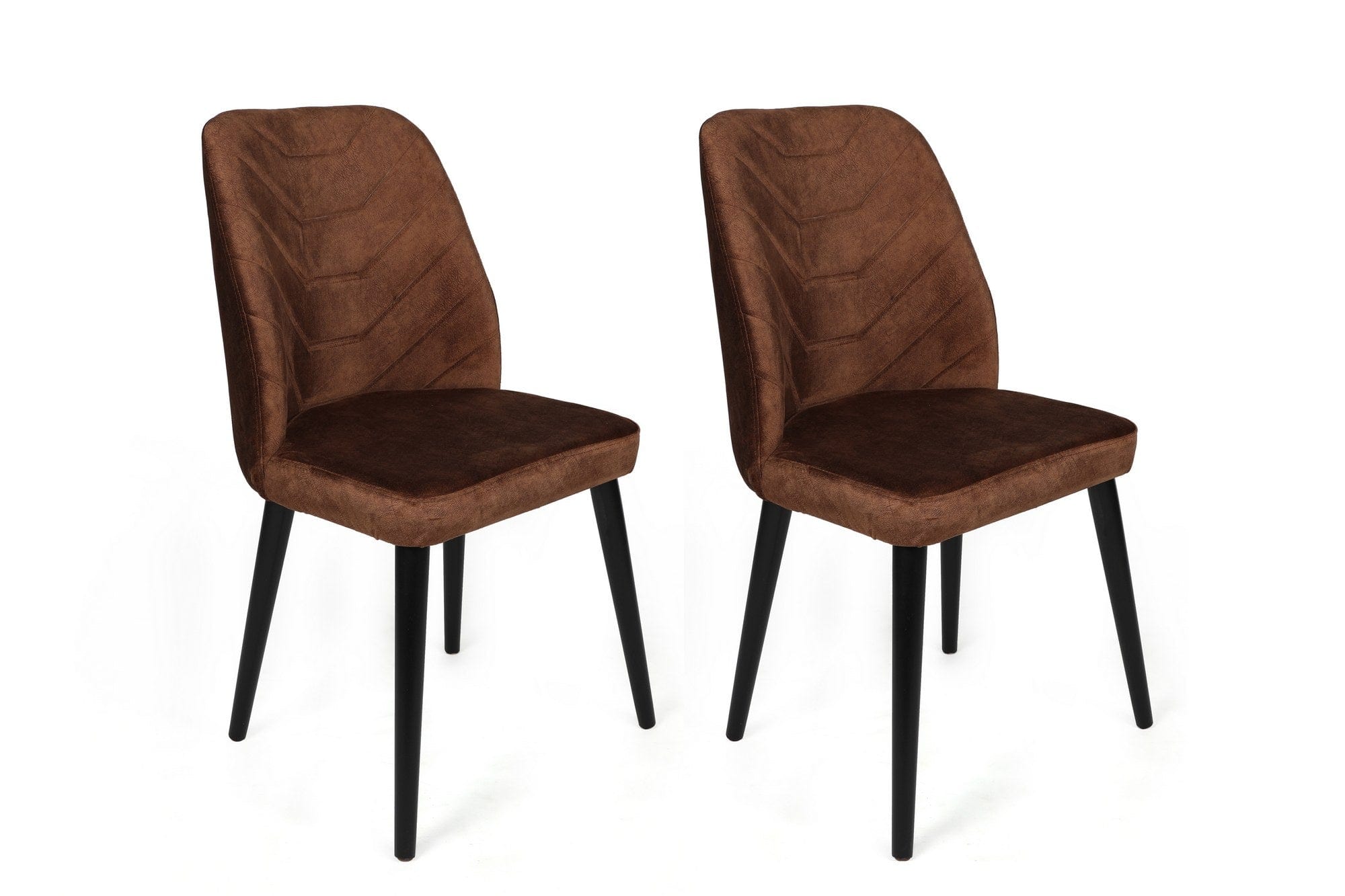 Set di 2 sedie da pranzo in velluto Dallas 526-V2 Marrone