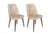 Set di 2 sedie da pranzo in velluto Dallas 550-V2 Beige