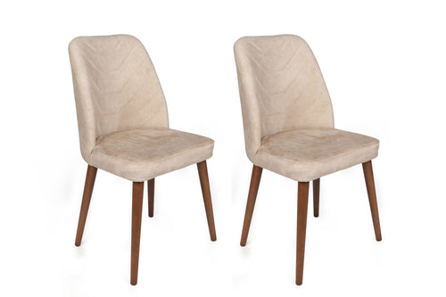 Set di 2 sedie da pranzo in velluto Dallas 550-V2 Beige