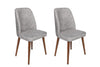 Set di 2 sedie da pranzo in velluto Dallas 554-V2 Grigio
