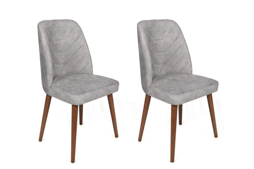Set di 2 sedie da pranzo in velluto Dallas 554-V2 Grigio