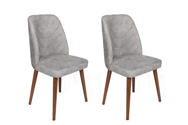 Set di 2 sedie da pranzo in velluto Dallas 554-V2 Grigio
