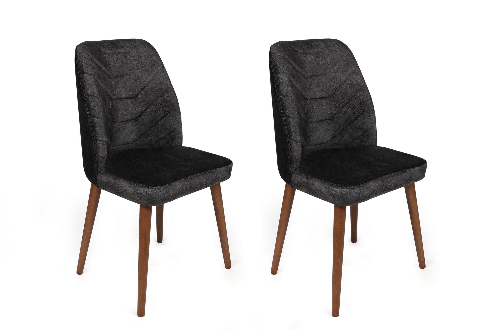 Set di 2 sedie da pranzo in velluto Dallas 557-V2 Antracite