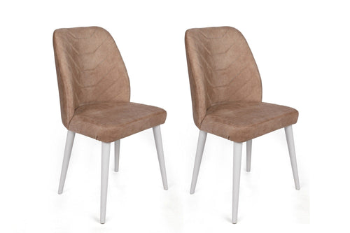 Set di 2 sedie da pranzo in velluto Dallas 583-V2 Cappuccino