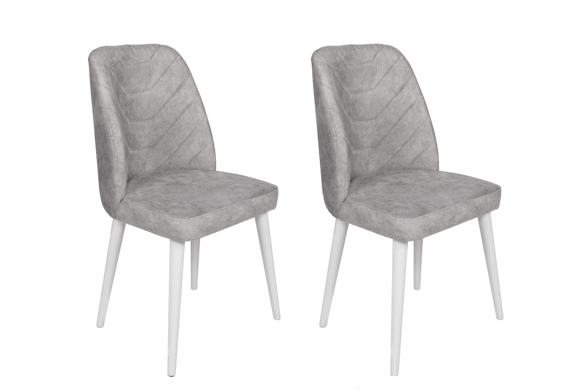 Set di 2 sedie da pranzo in velluto Dallas 584-V2 Grigio
