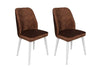 Set di 2 sedie da pranzo in velluto Dallas 586-V2 Marrone