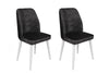 Set di 2 sedie da pranzo in velluto Dallas 587-V2 Antracite