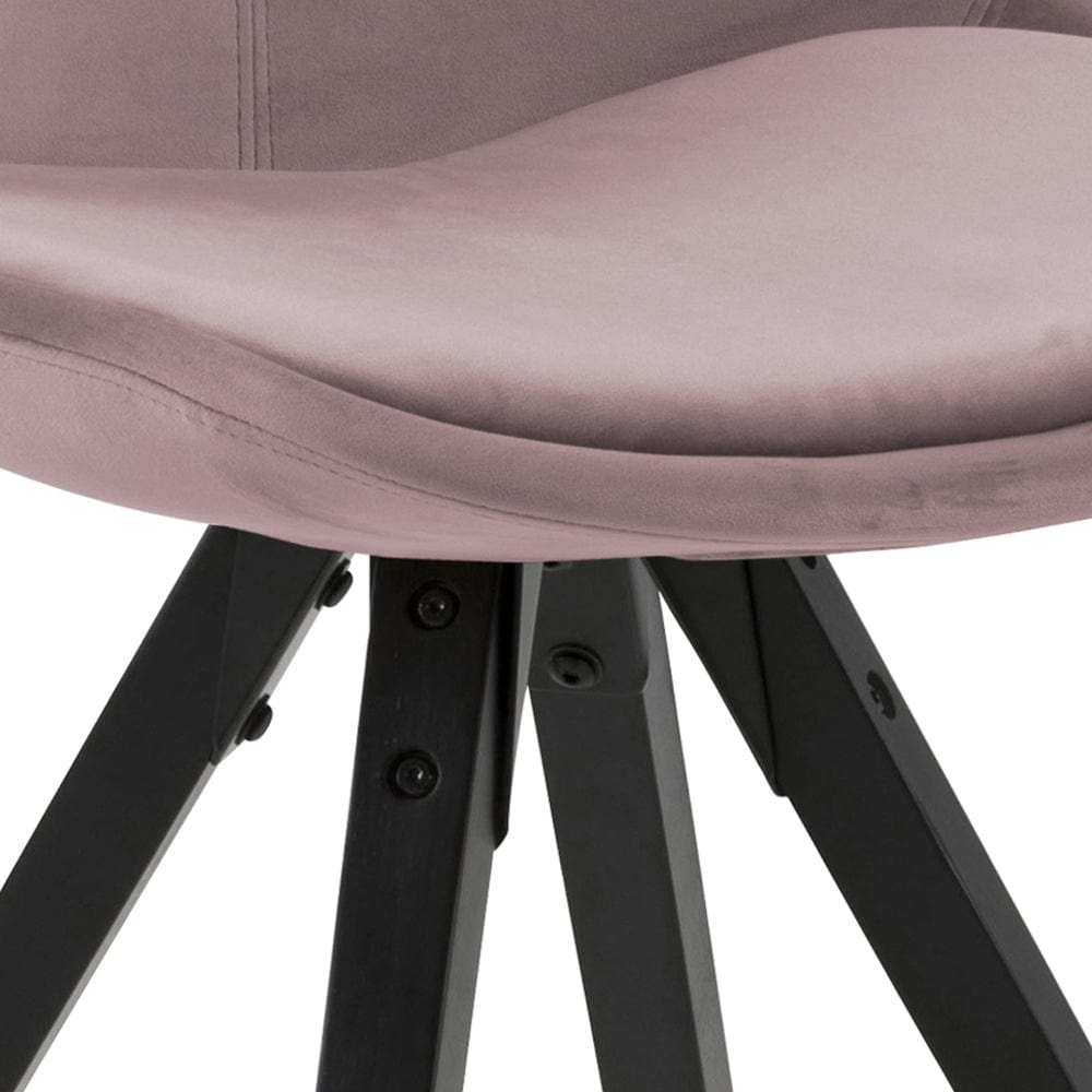 Set di 2 sedie da pranzo in velluto Dima Rosa (5)