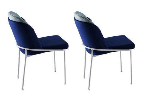 Set di 2 sedie da pranzo in velluto Dore 182 V2 Blu