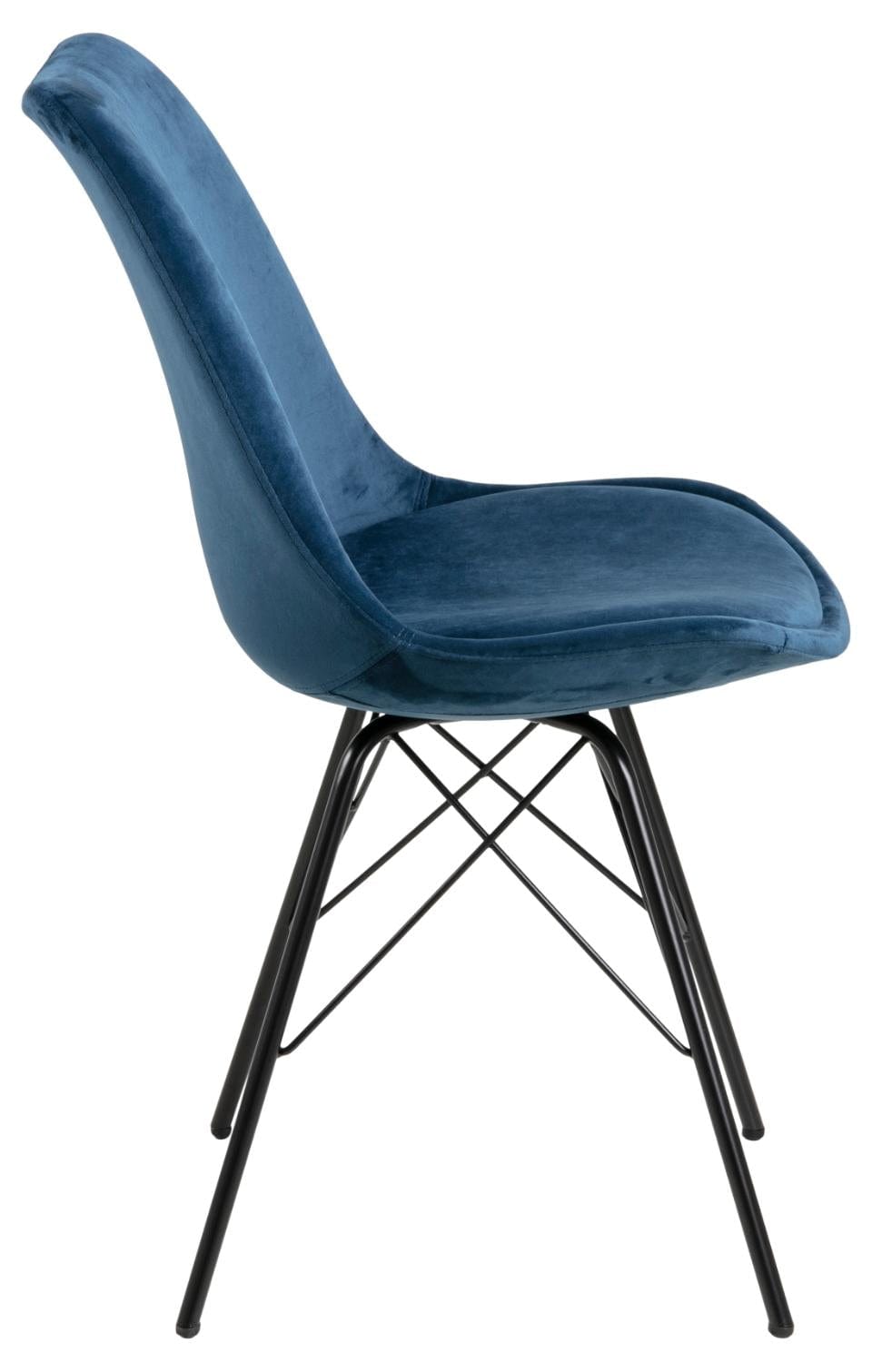 Set di 2 sedie da pranzo in velluto Eris Blu (3)