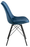 Set di 2 sedie da pranzo in velluto Eris Blu (3)