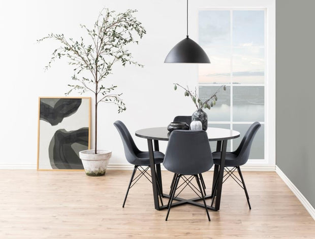 Set di 2 sedie da pranzo in velluto Eris Grigio (2)