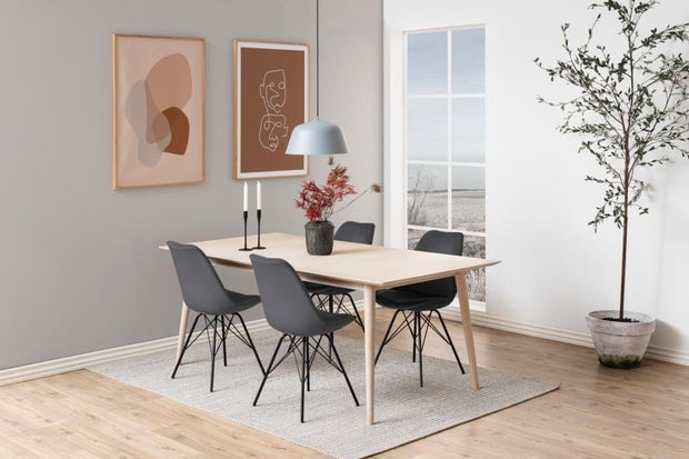 Set di 2 sedie da pranzo in velluto Eris Grigio (4)