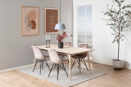 Set di 2 sedie da pranzo in velluto Eris Rosa (1)