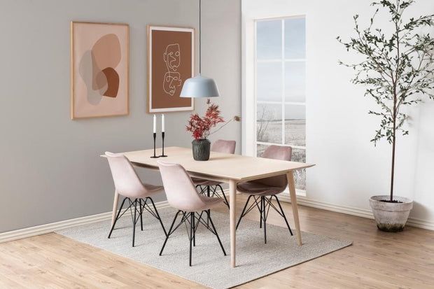 Set di 2 sedie da pranzo in velluto Eris Rosa (1)