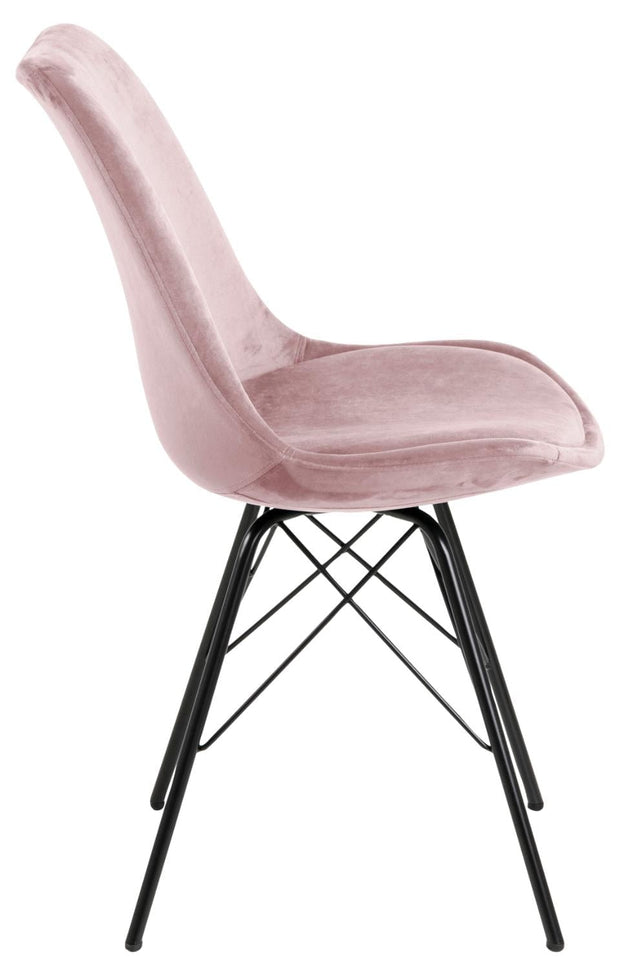 Set di 2 sedie da pranzo in velluto Eris Rosa (2)