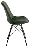 Set di 2 sedie da pranzo in velluto Eris Verde (2)