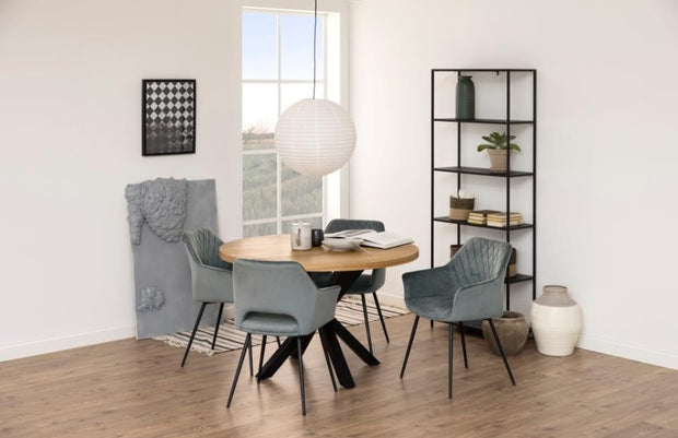 Set di 2 sedie da pranzo in velluto Felina Grigio (2)