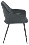 Set di 2 sedie da pranzo in velluto Felina Grigio (5)